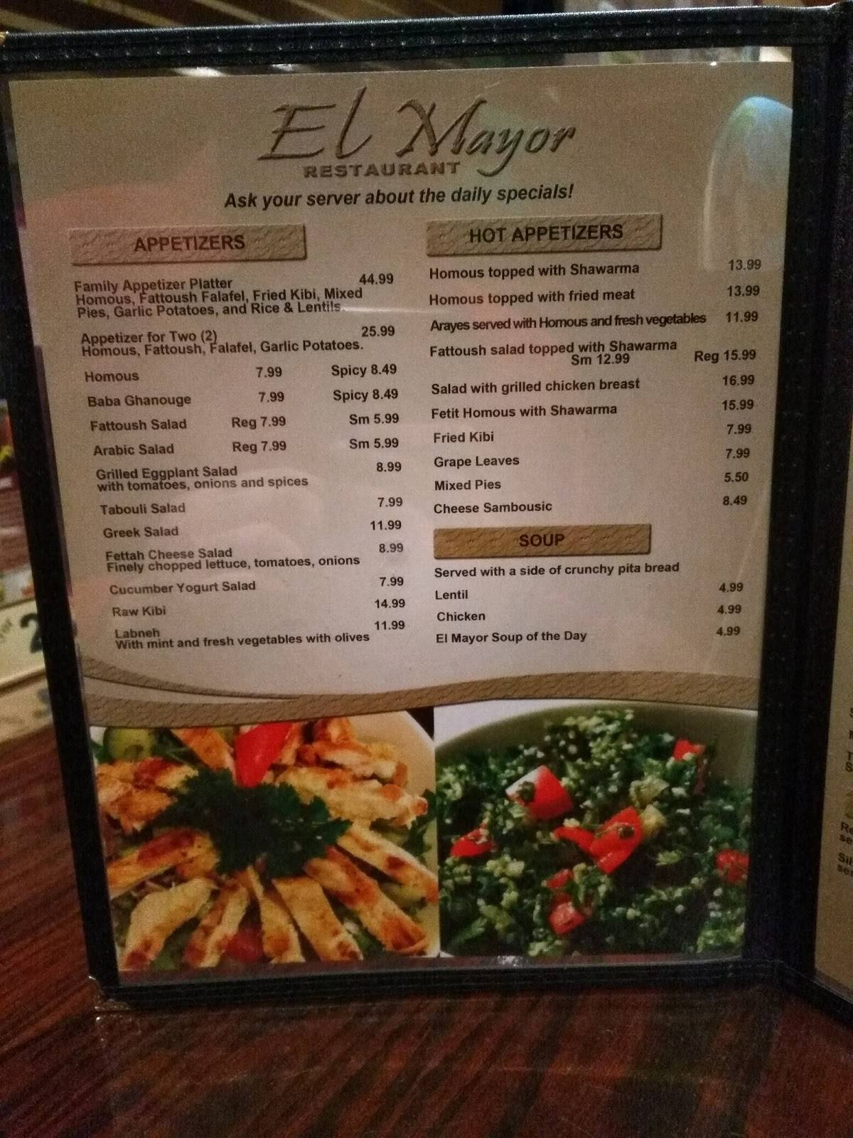 Menu At El Mayor Restaurant And Bakery Windsor 7718