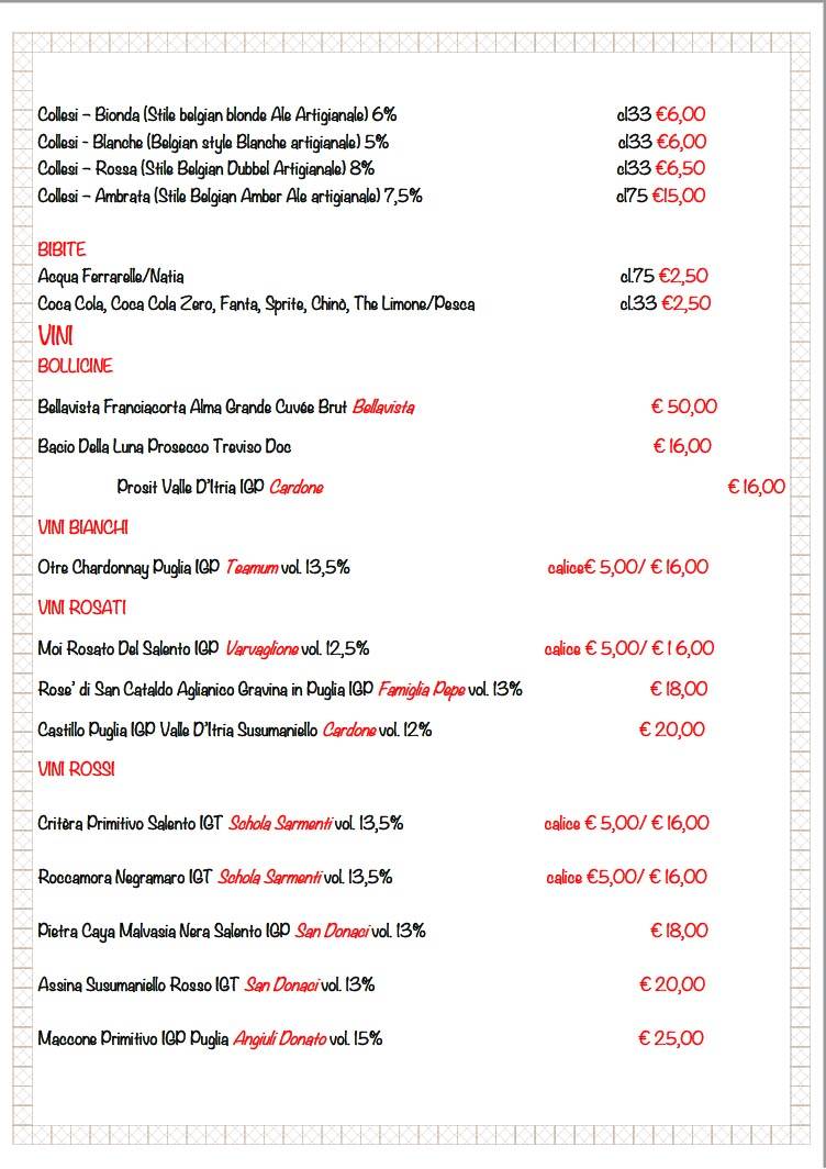 Menu di Elite Pizza 