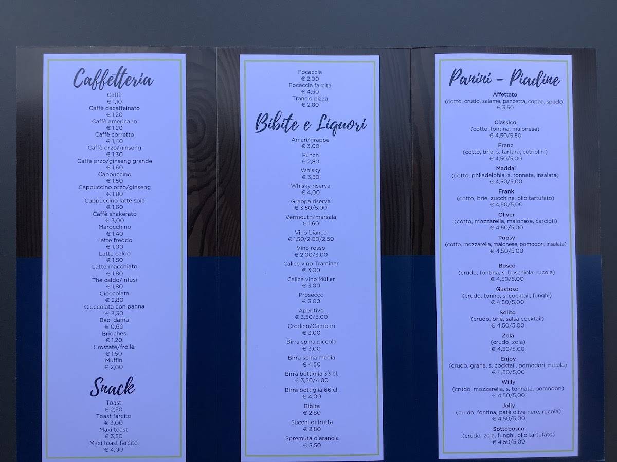 Menu di Enjoy Caffè 
