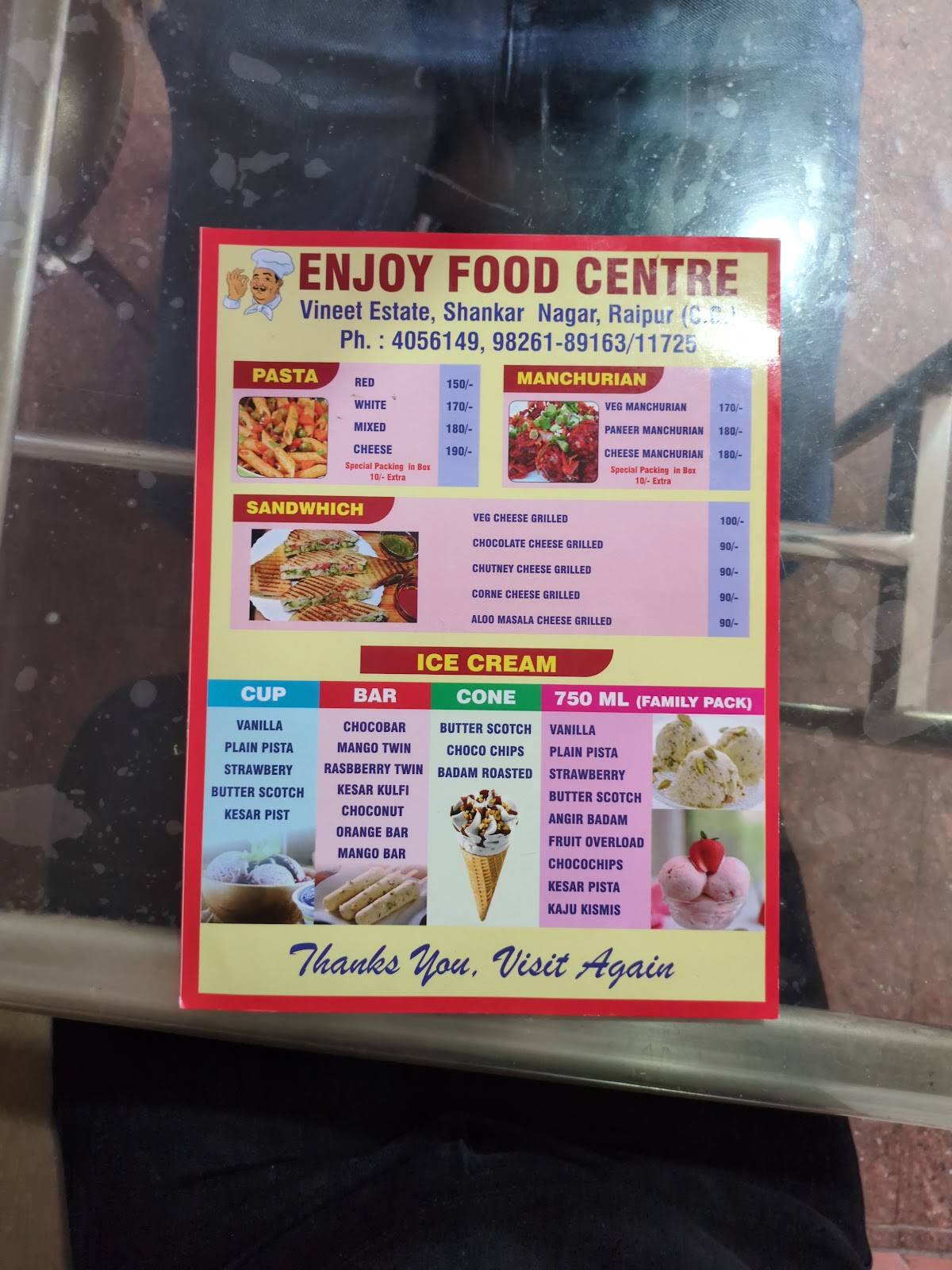 Enjoy Food Center menu