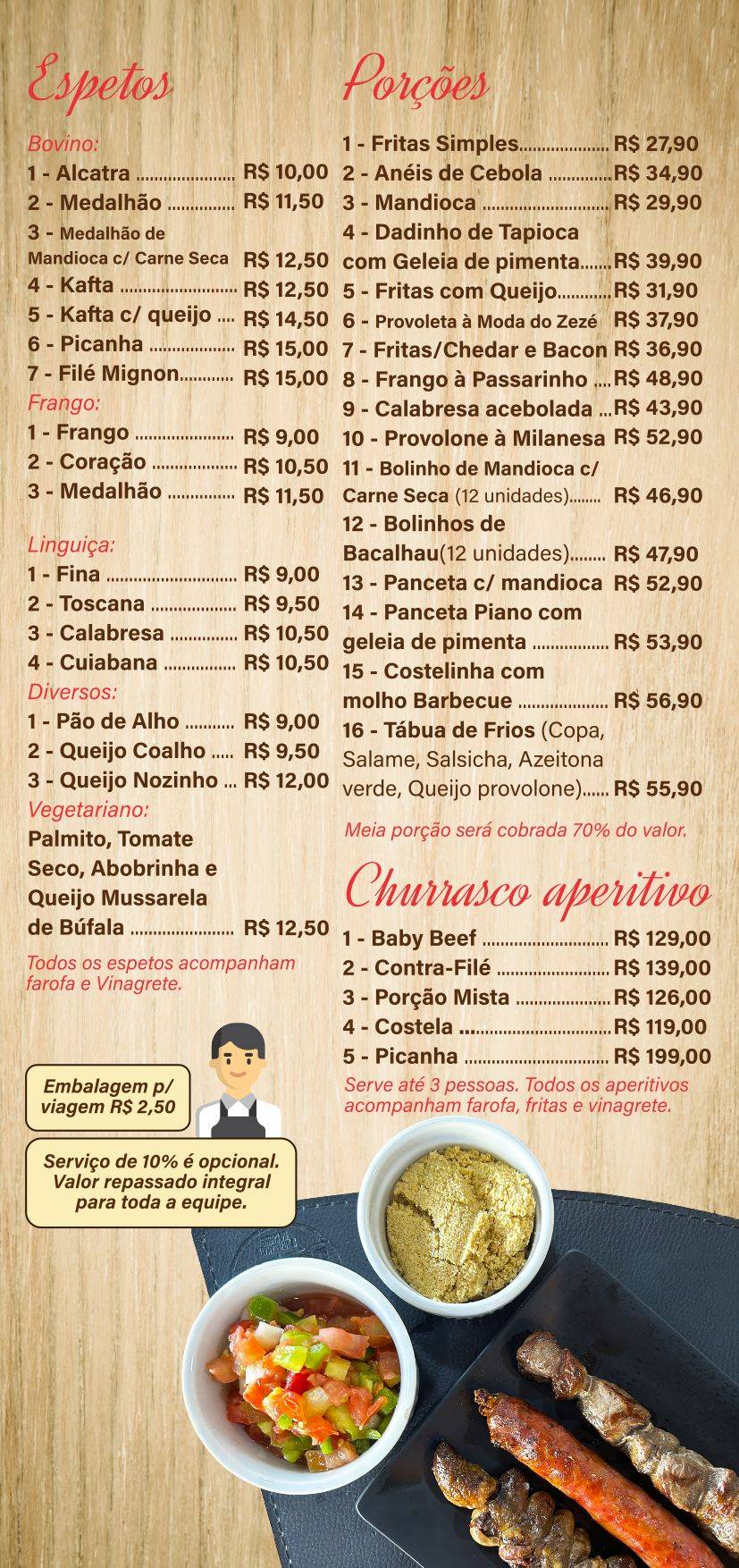 Espetinho Goiânia cardápio