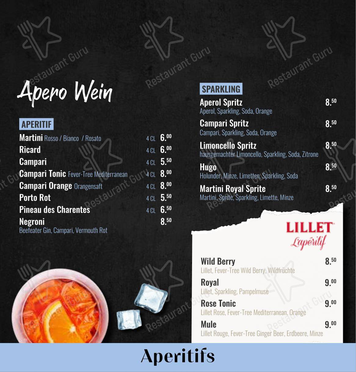Menu pour Esscobar by Tom pub et bar