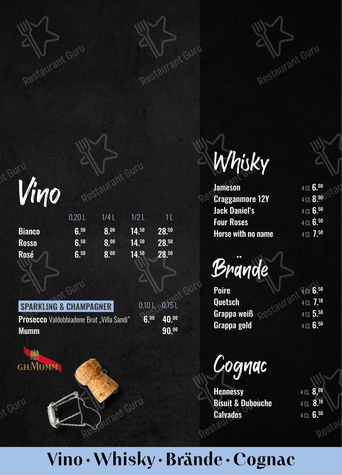 Menu pour Esscobar by Tom dans Bütgenbach