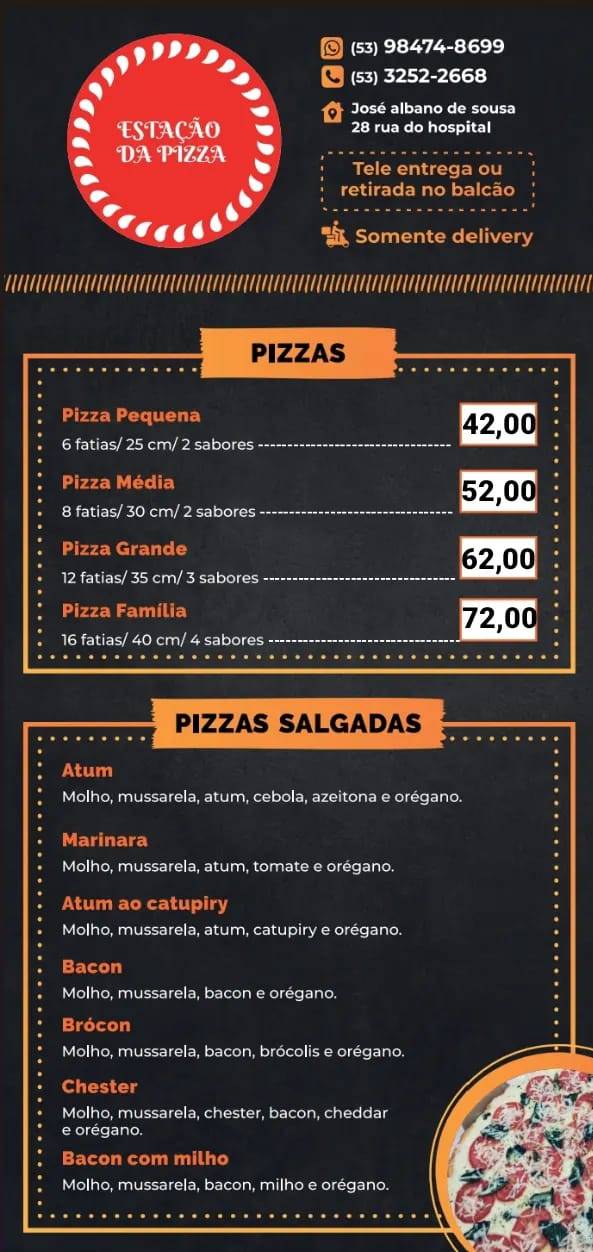 Estação Da Pizza cardápio