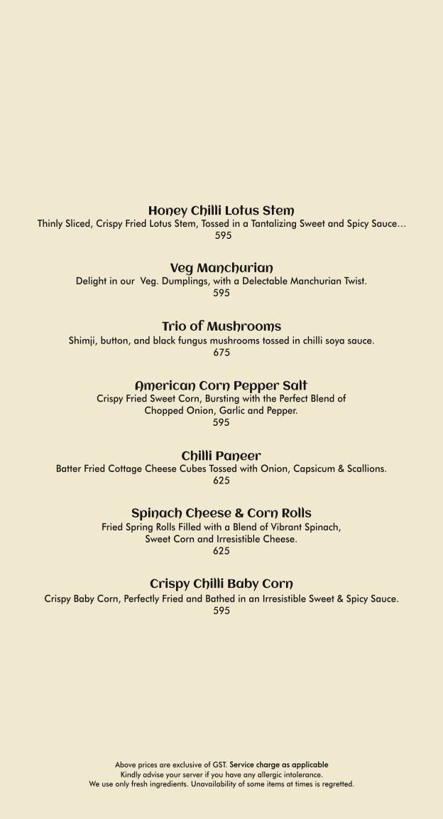 Exotica Hitech City- North Indian Rooftop Restaurant menu