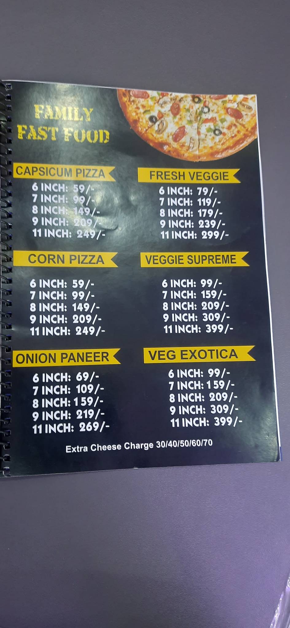 FAMILY FAST FOOD menu