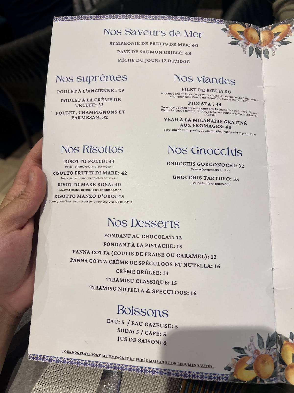 Menu de FEDERICO