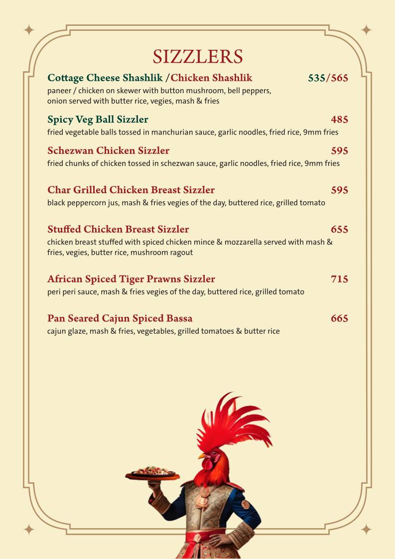 Farmhouse Fun Fiesta Restaurant menu