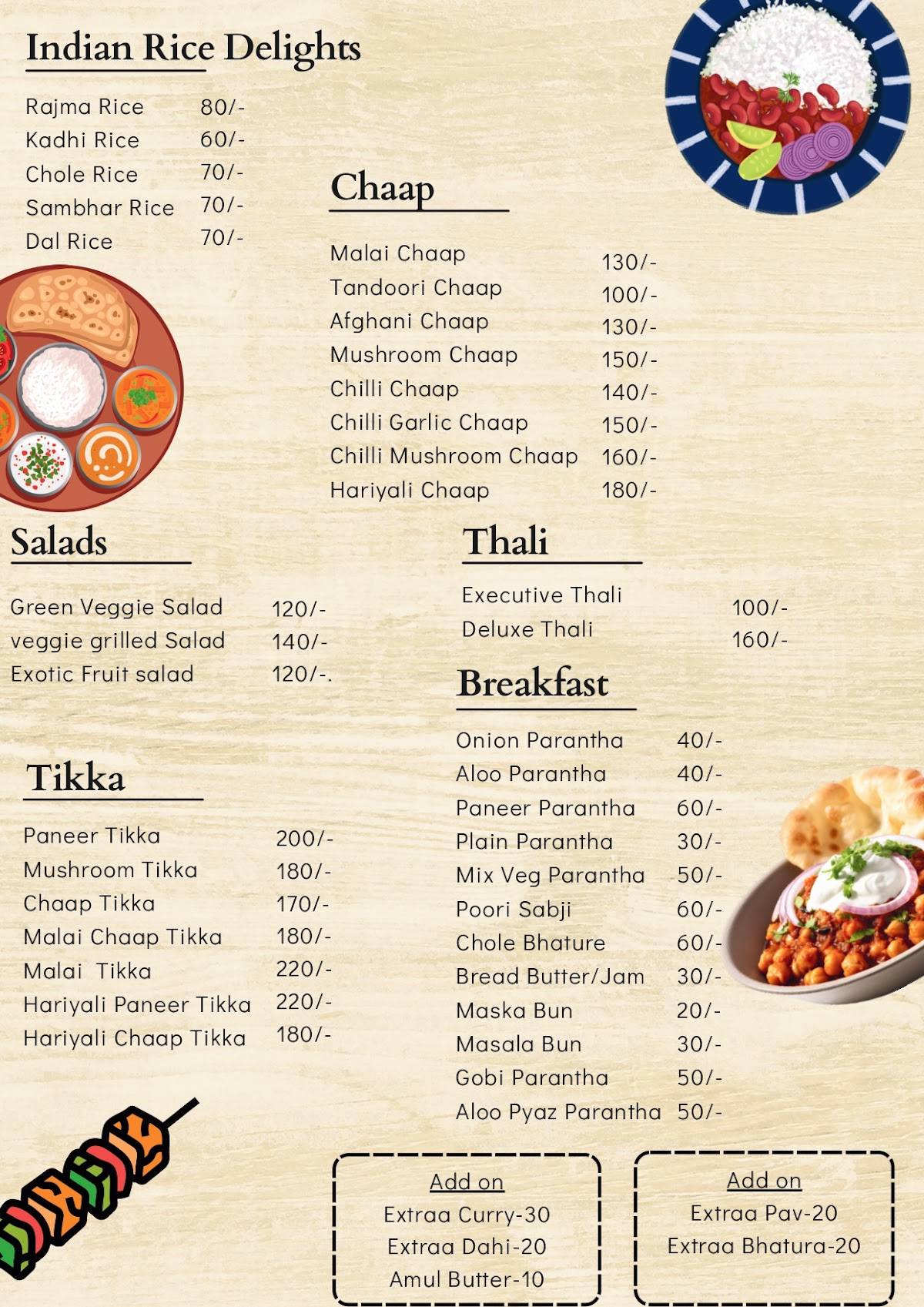 Farzi Cafe menu