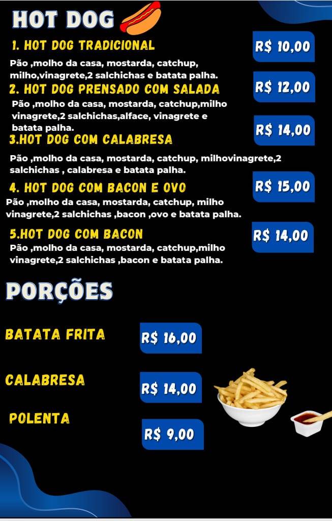 Fast Burguer cardápio