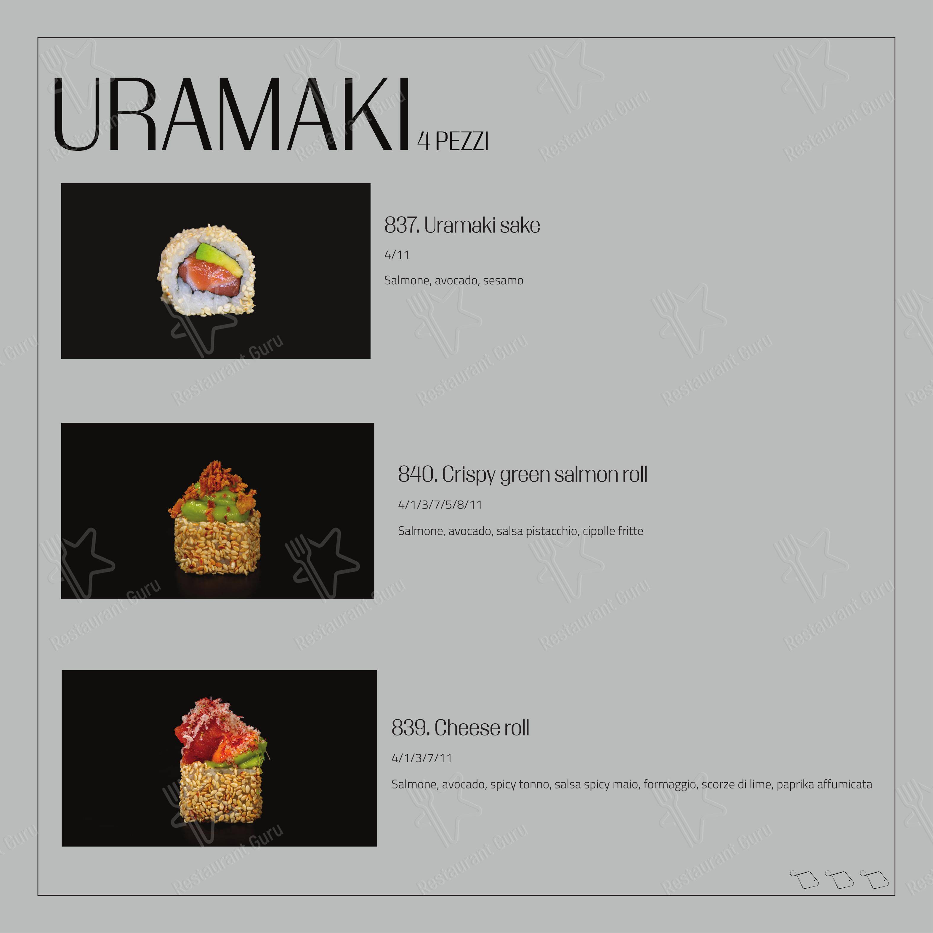 Menu bar per Feel Sushi ristorante