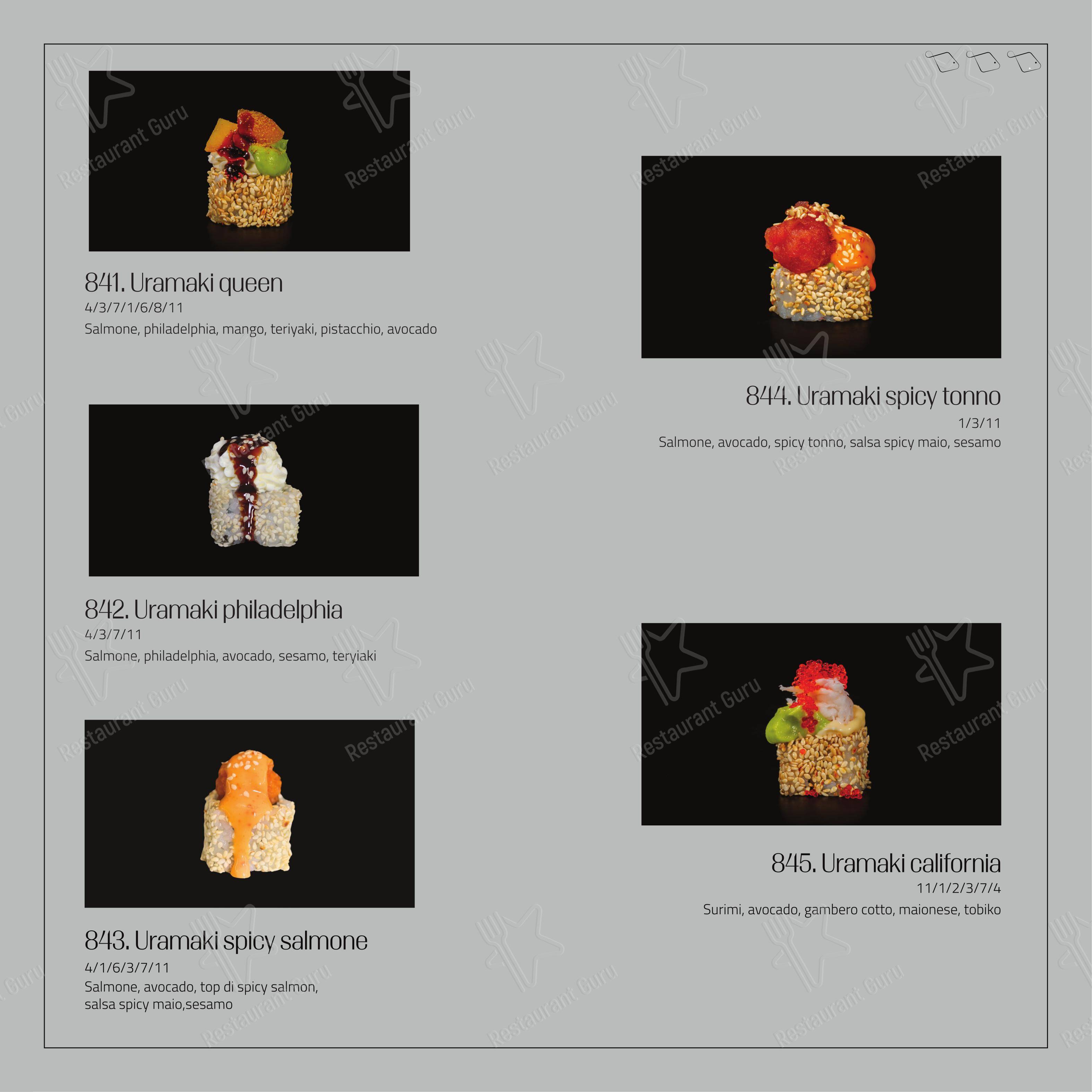 Feel Sushi in Imola - Menu bar