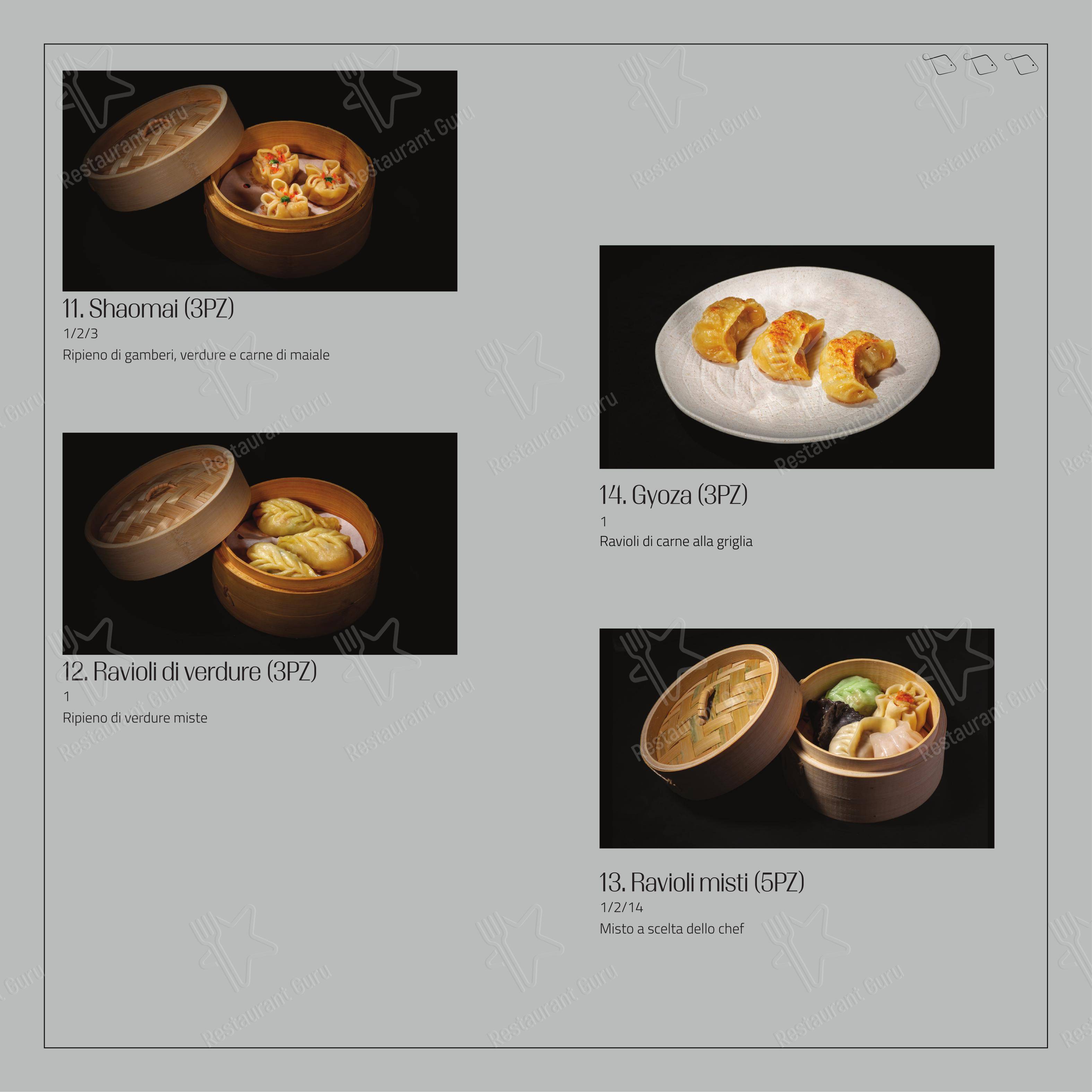 Menu bar per Feel Sushi in Imola