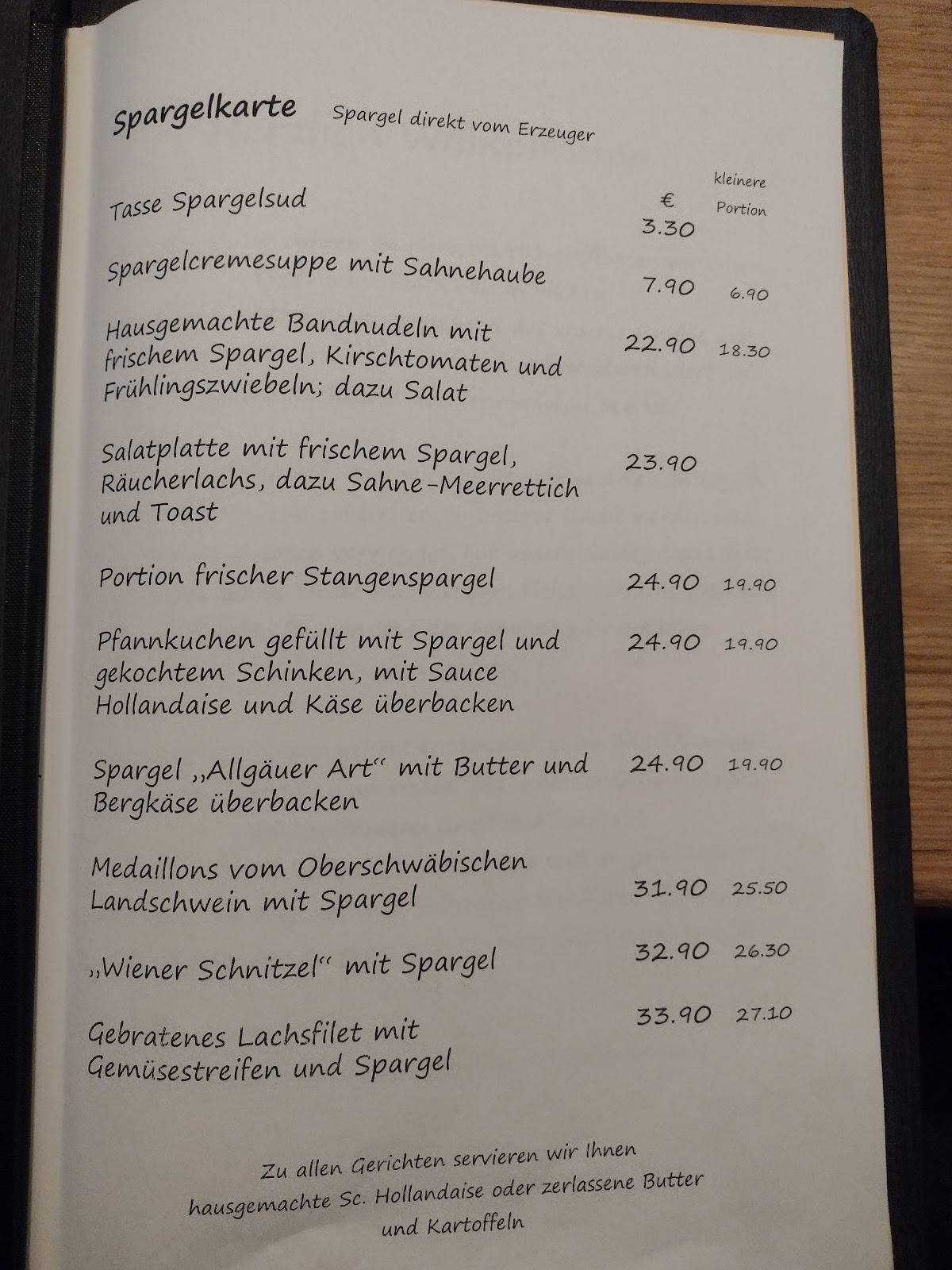 Menu de Poststüble