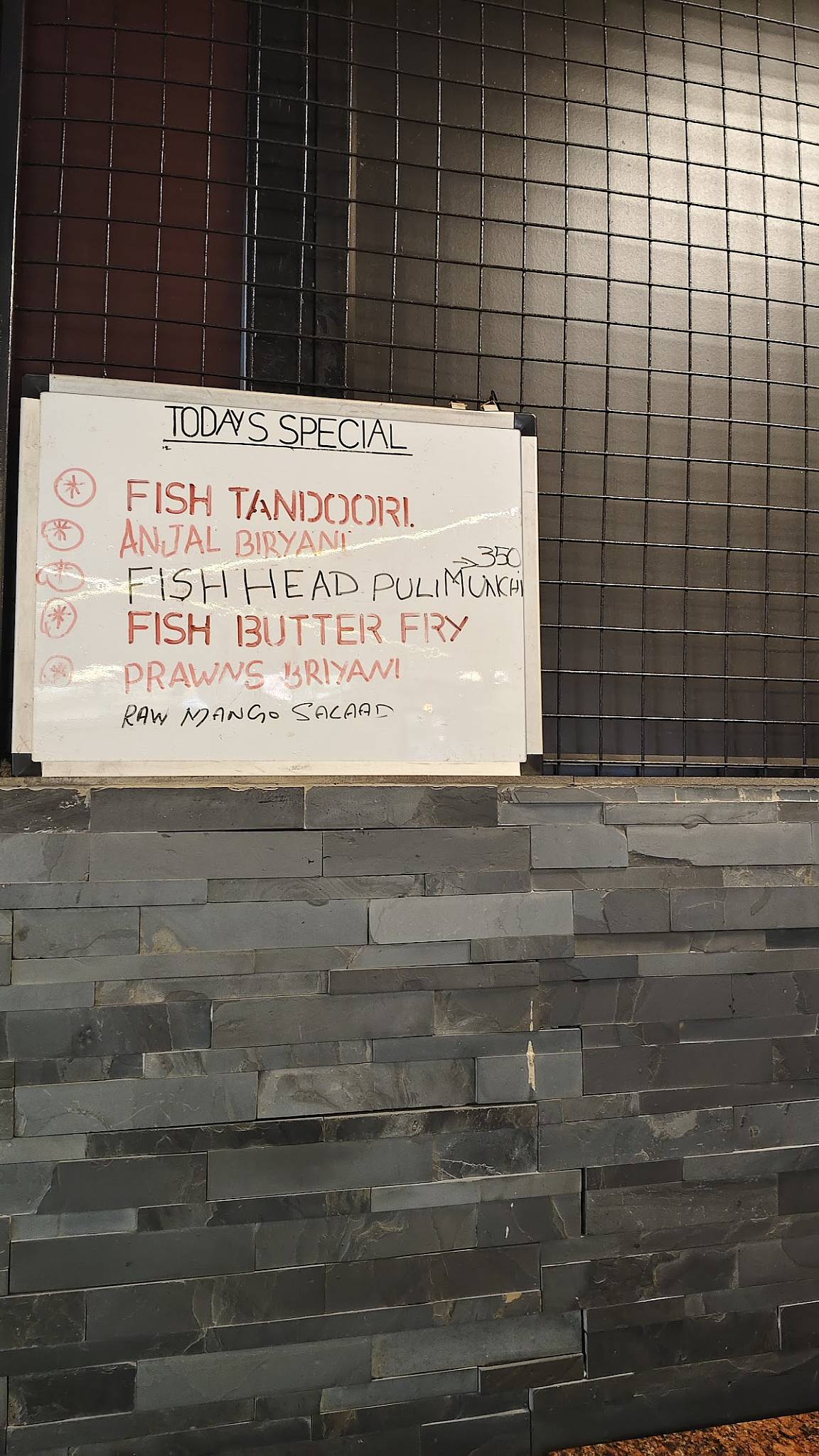 Fish Mark menu