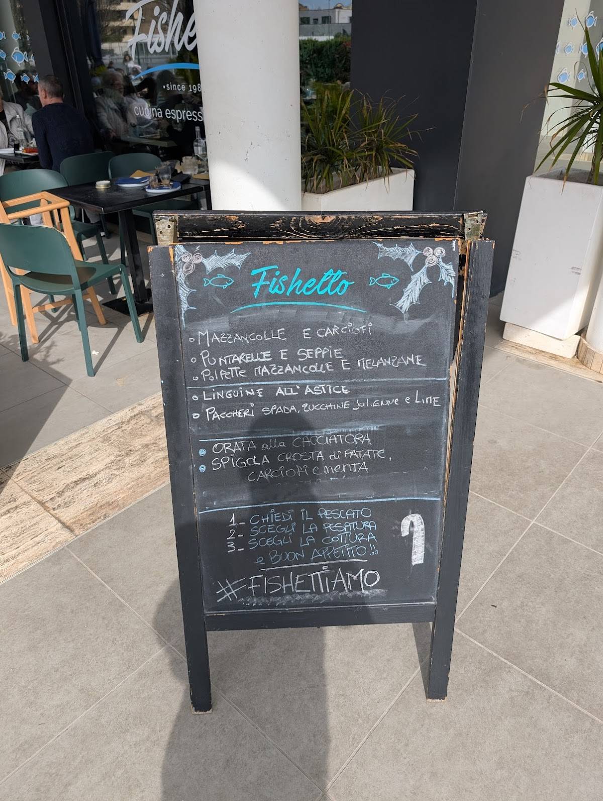 Menu de Fishetto Mezzocammino