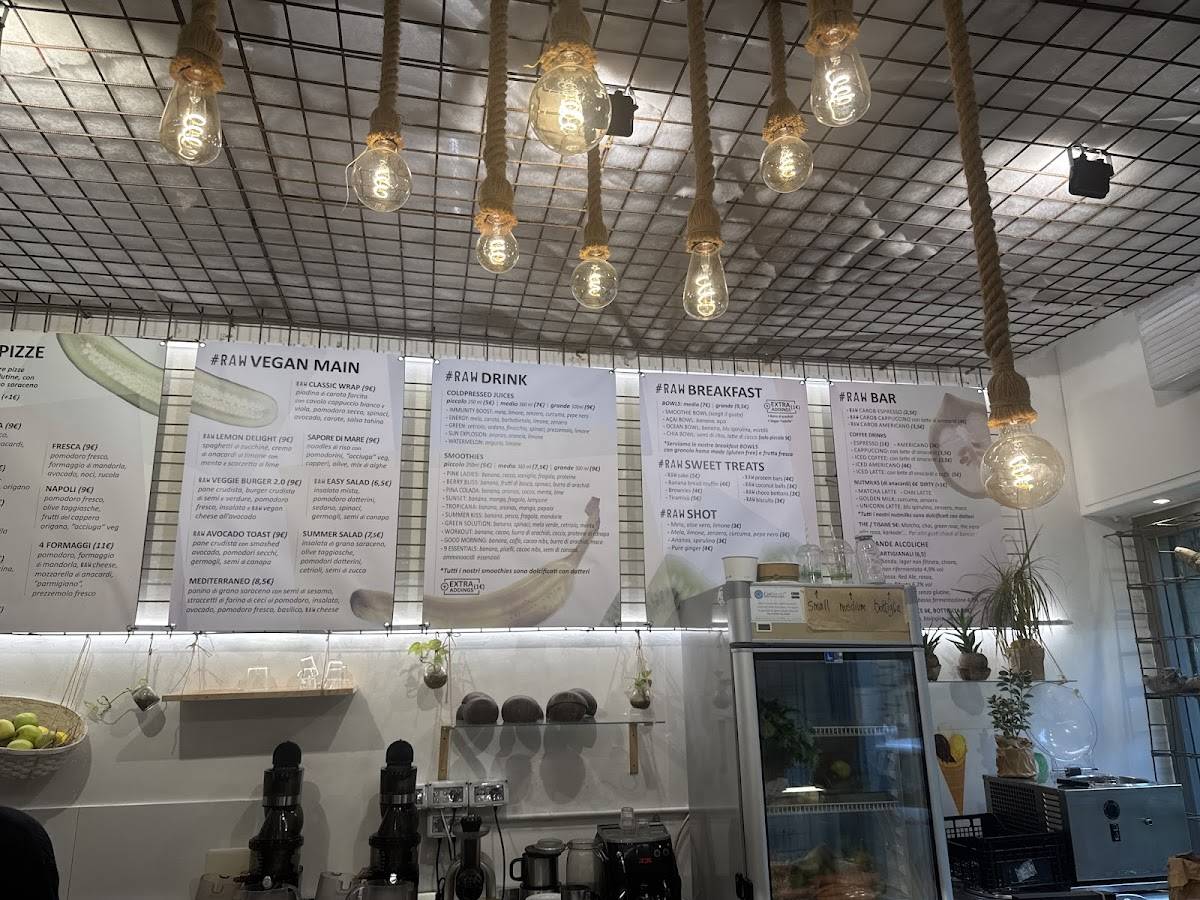 Menu di RAW VEGAN FIRENZE 