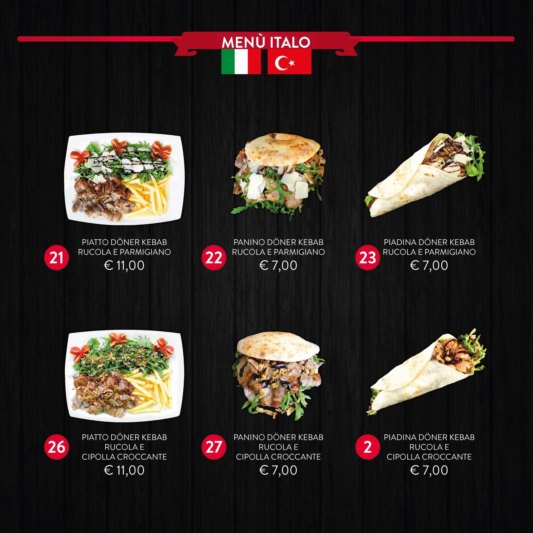 Menu di Foligno kebab 