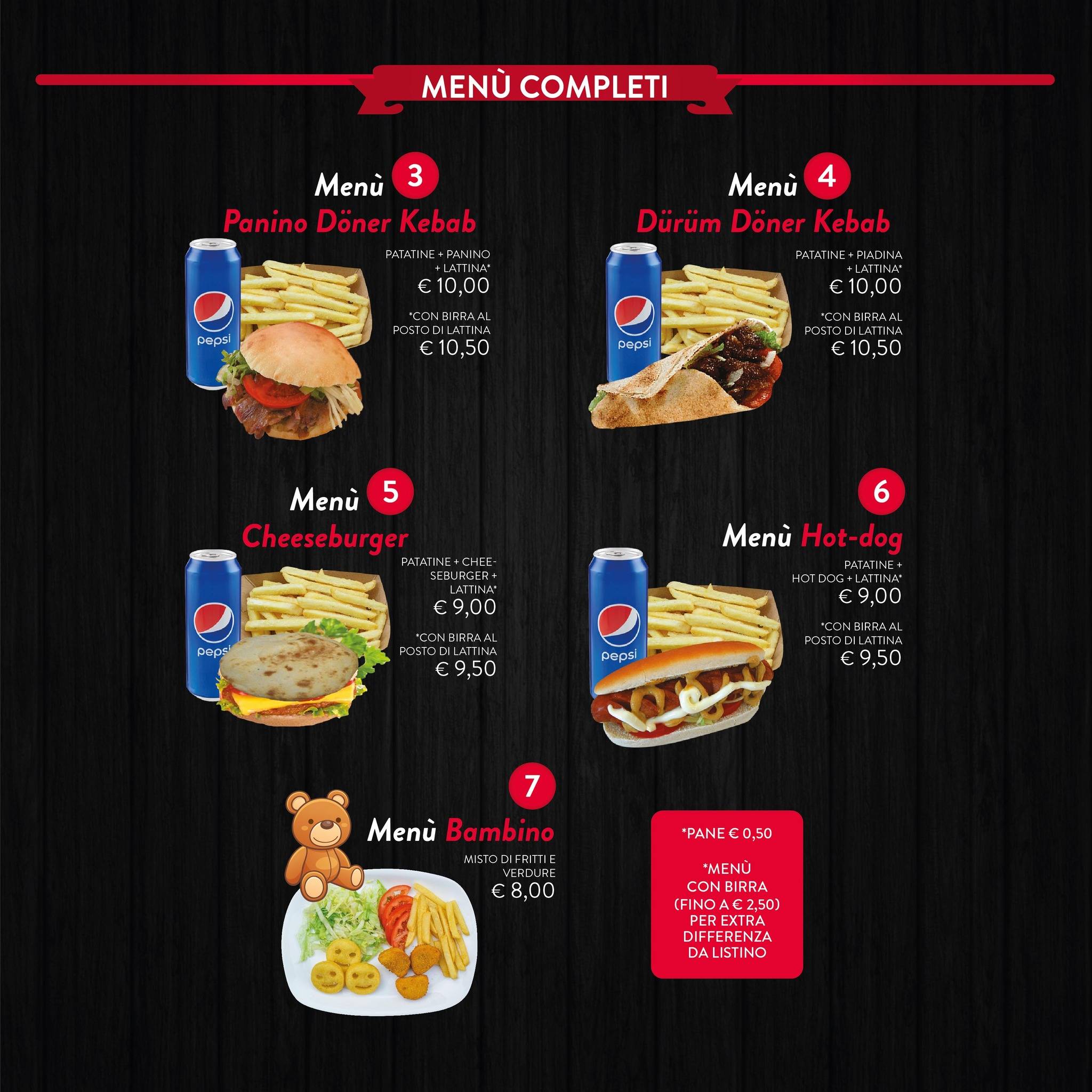 Menu di Foligno kebab 