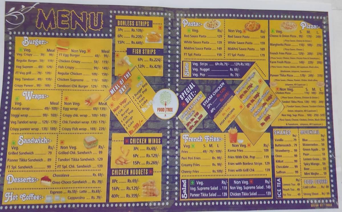 Food Tree menu