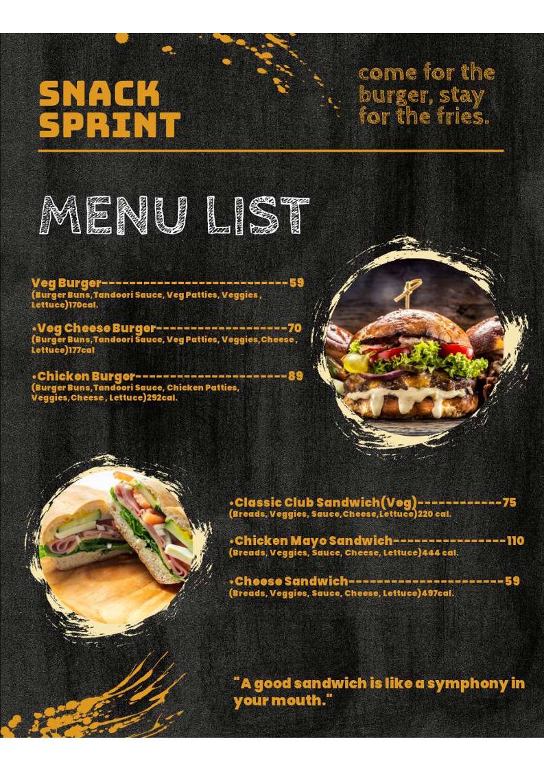 Food Heaven Restaurant menu