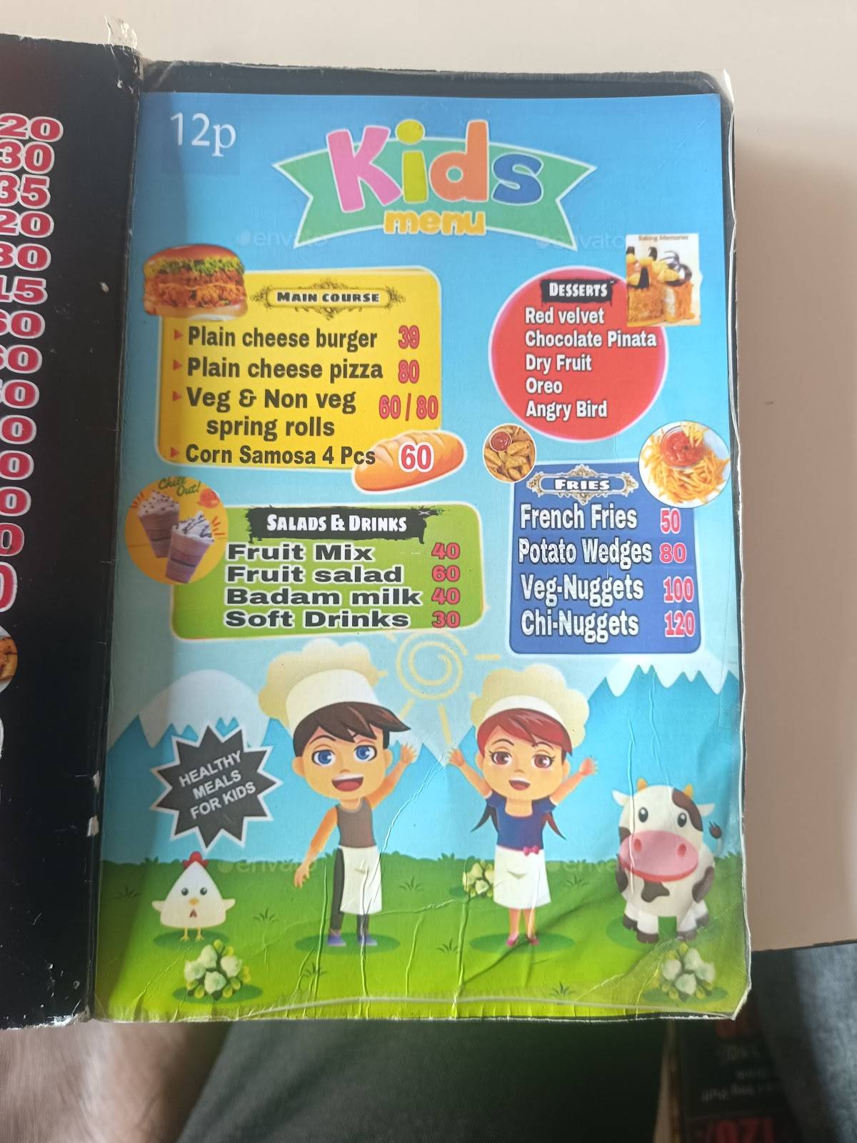Foodies menu