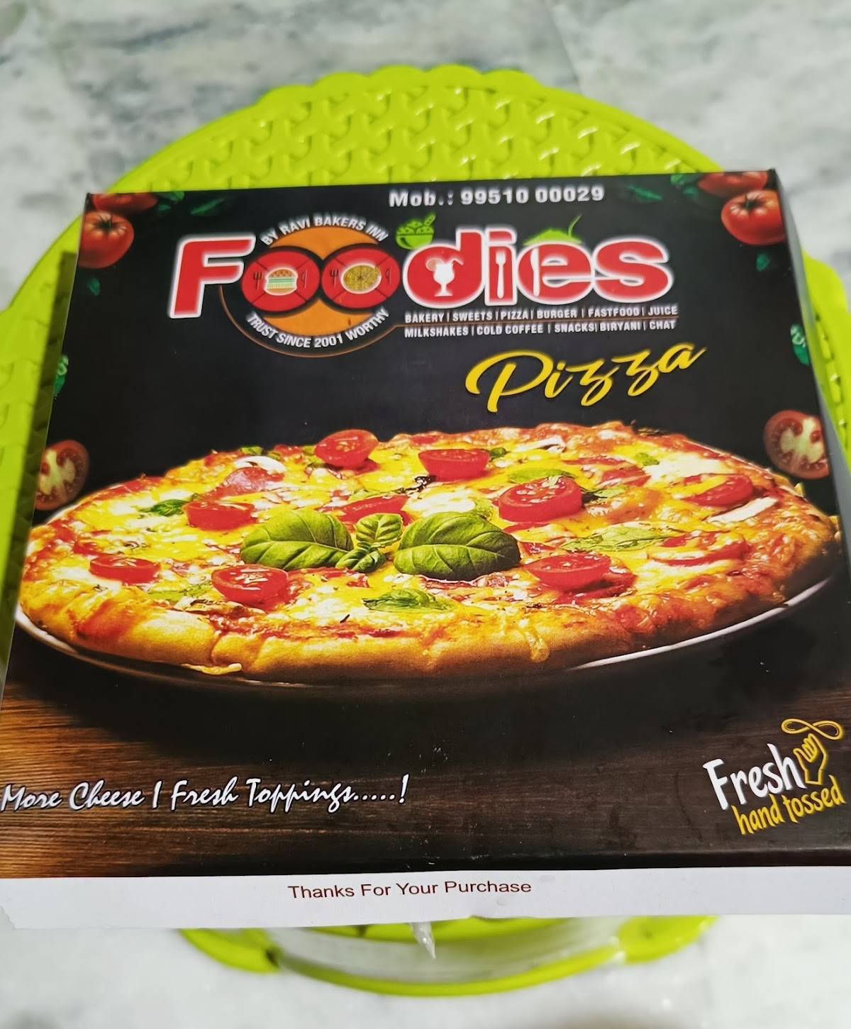Foodies menu