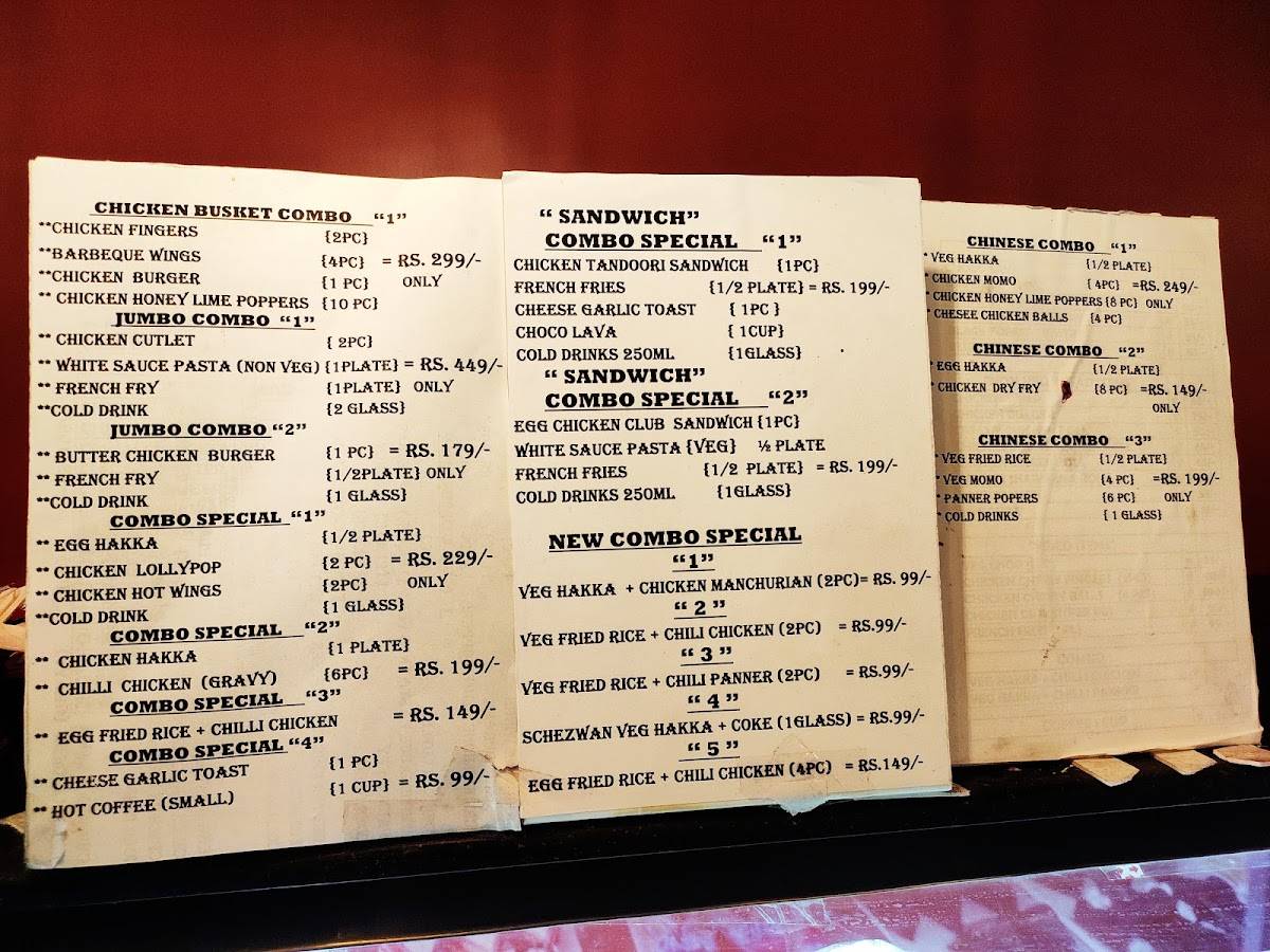 Foodiezz menu