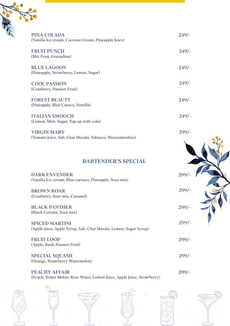 Forest House Cafe menu