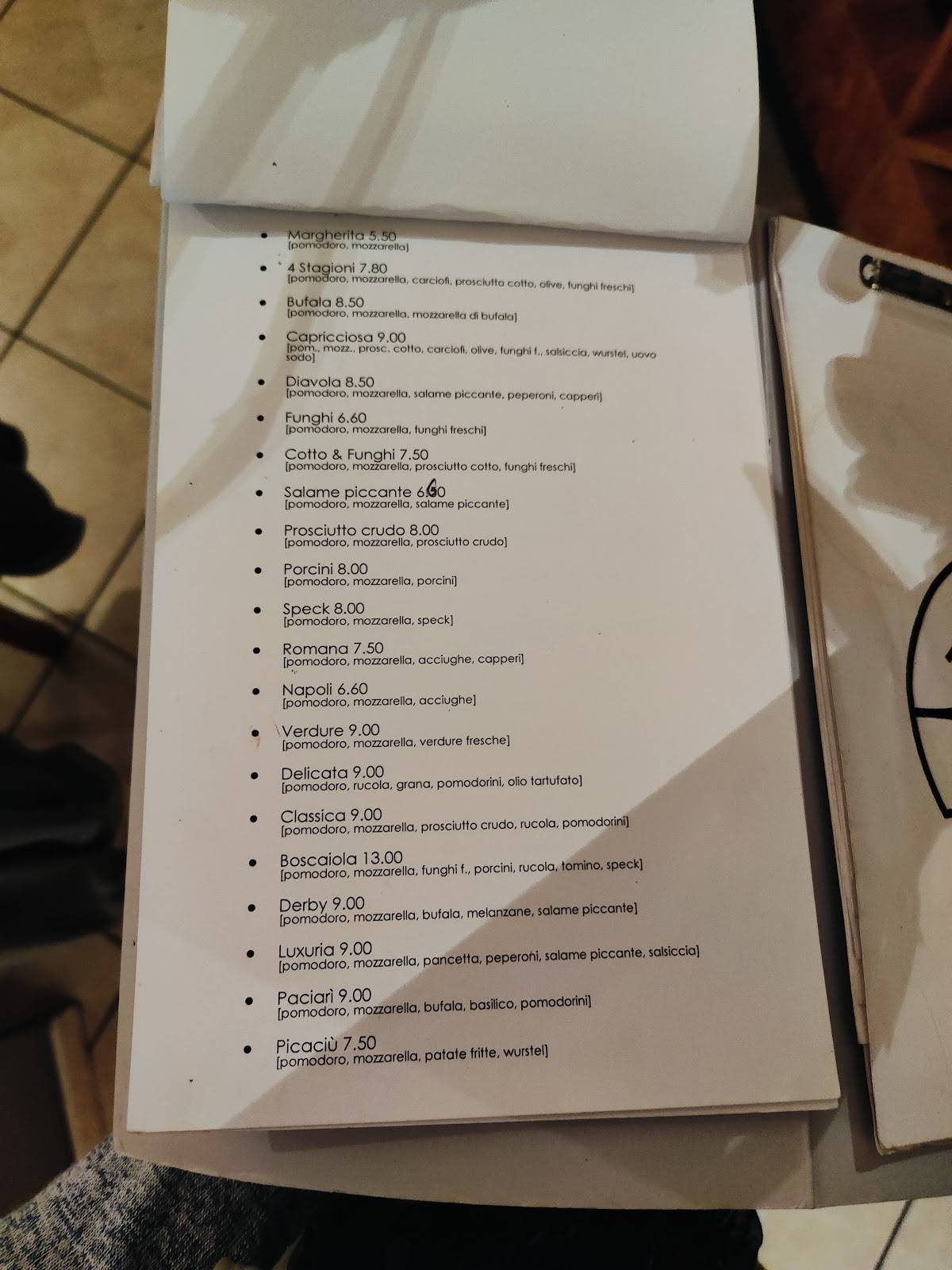 Menu di Canario 78 