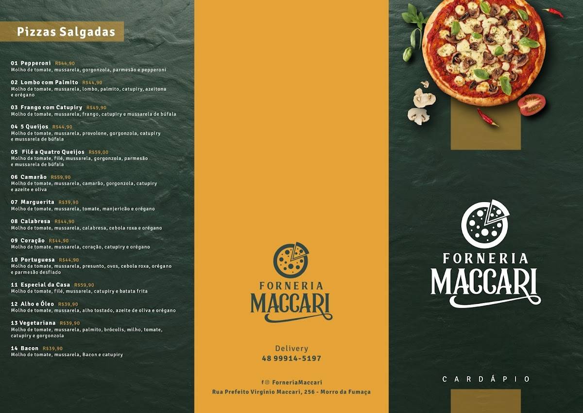 Forneria Maccari cardápio