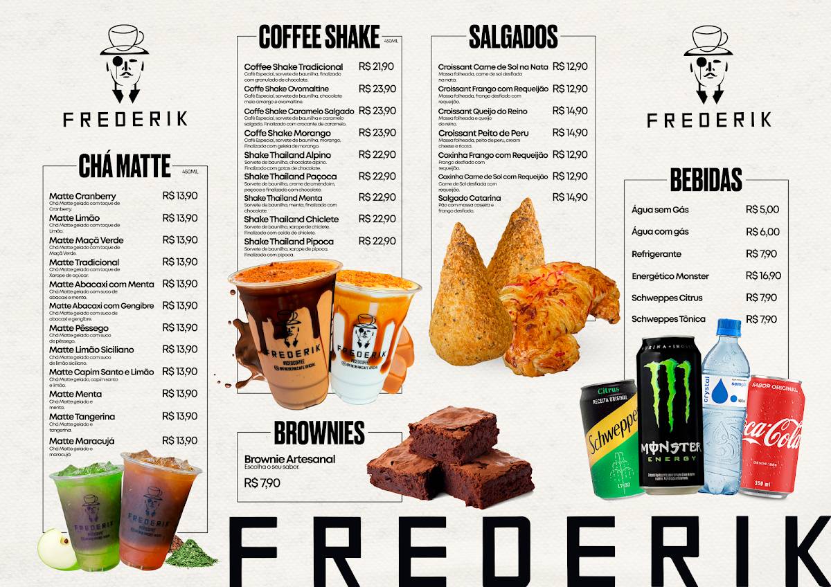 Frederik Iced coffee UNICAP cardápio