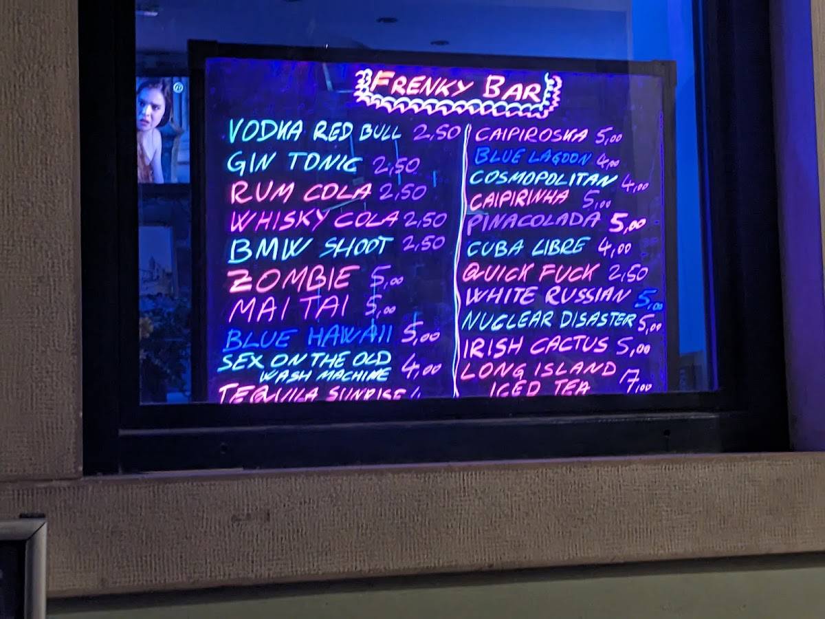 Menu di Frenky Bar 