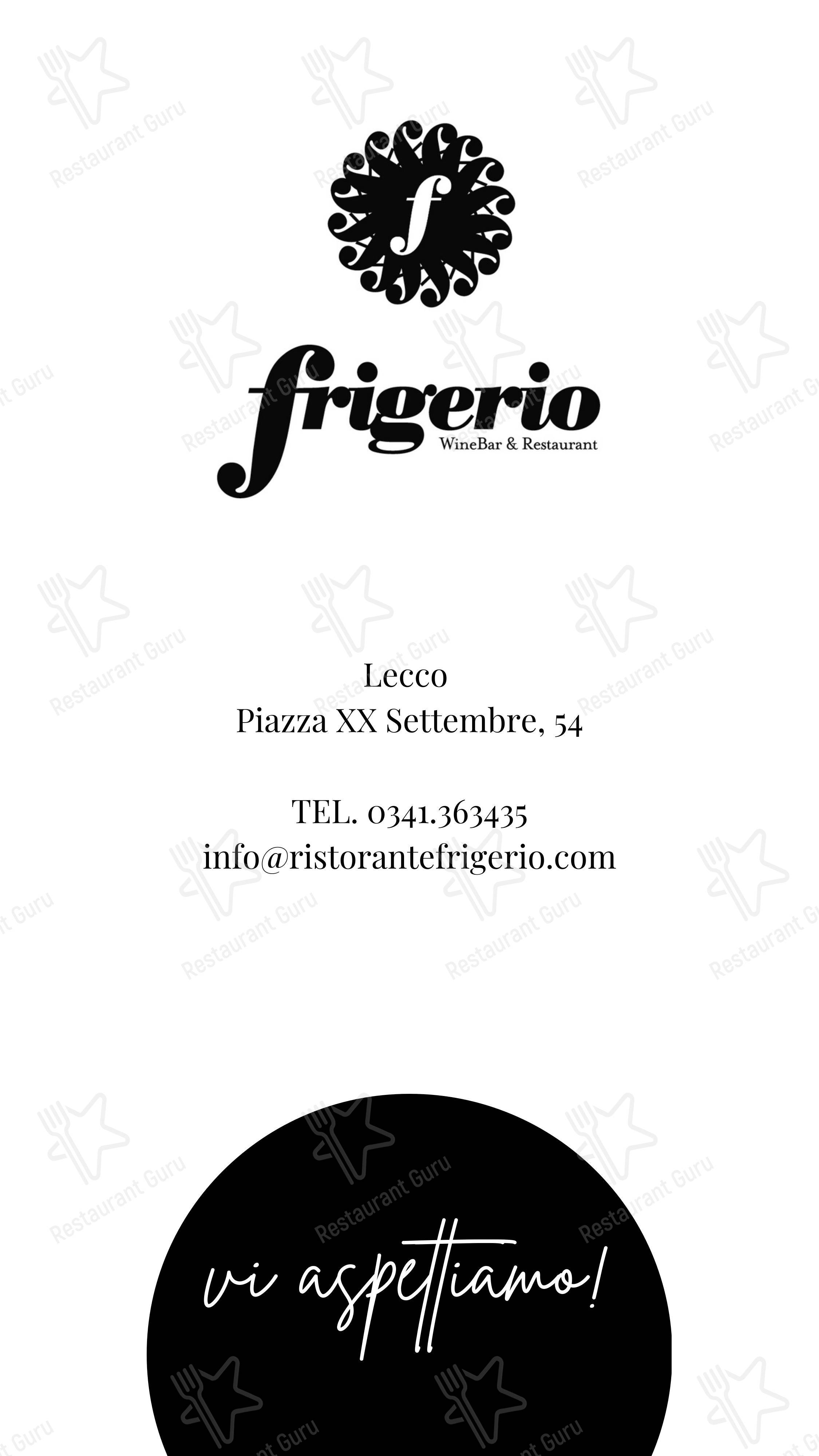 Основное меню per Ristorante Enoteca Frigerio in Lecco