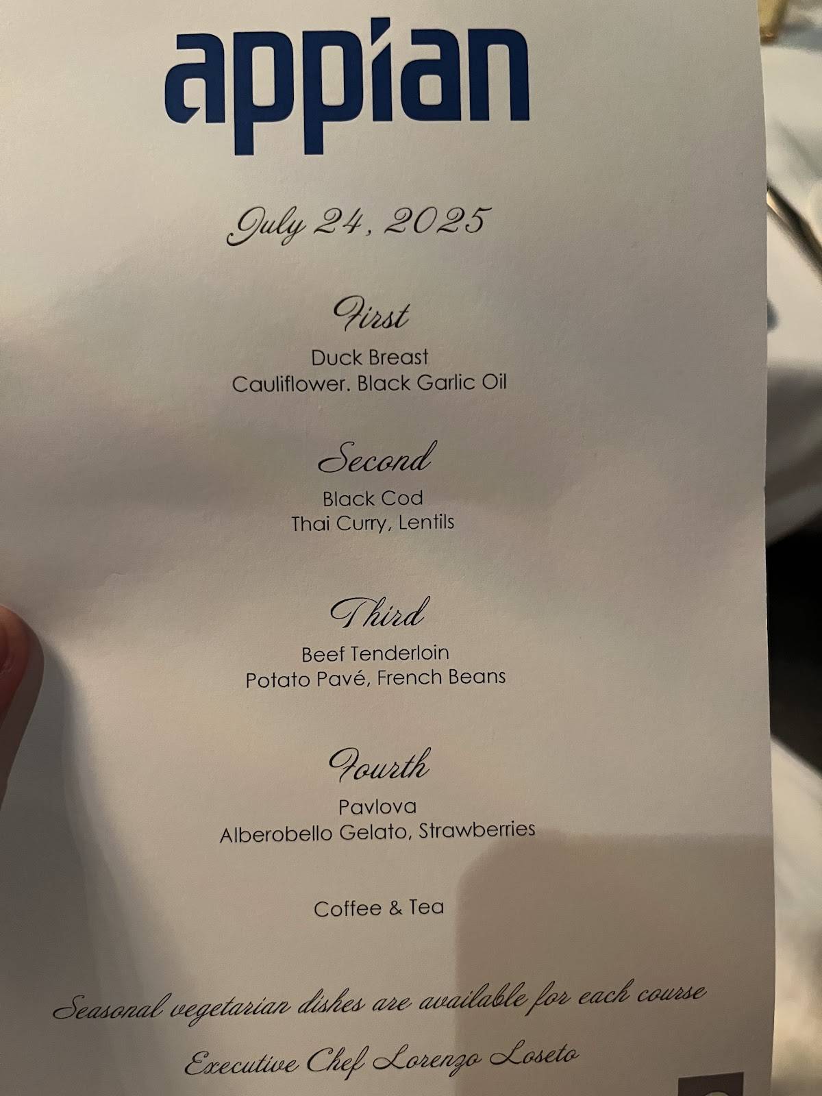 Menu de GEORGE Restaurant