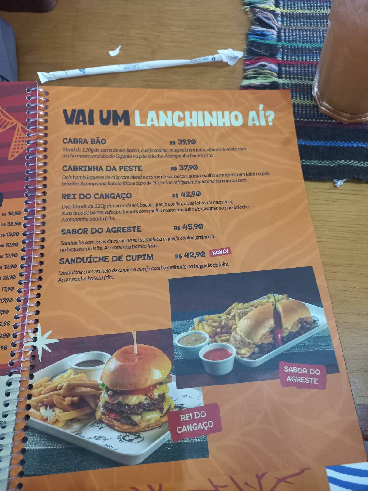 GIGANTE NORDESTINO BANGU cardápio