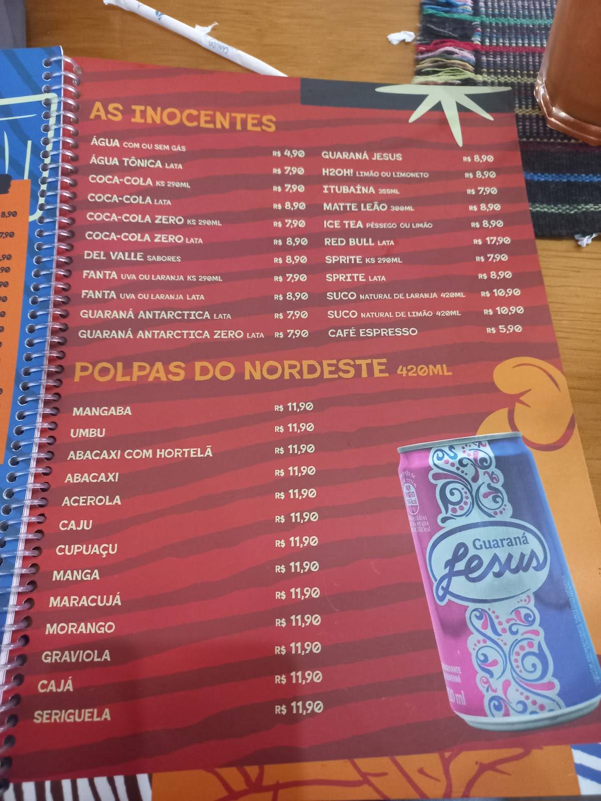 GIGANTE NORDESTINO BANGU cardápio