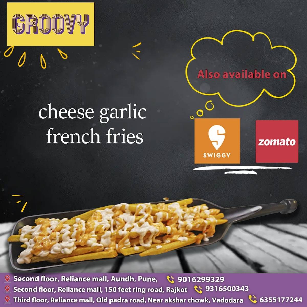 GROOVY CAFE RAJKOT menu