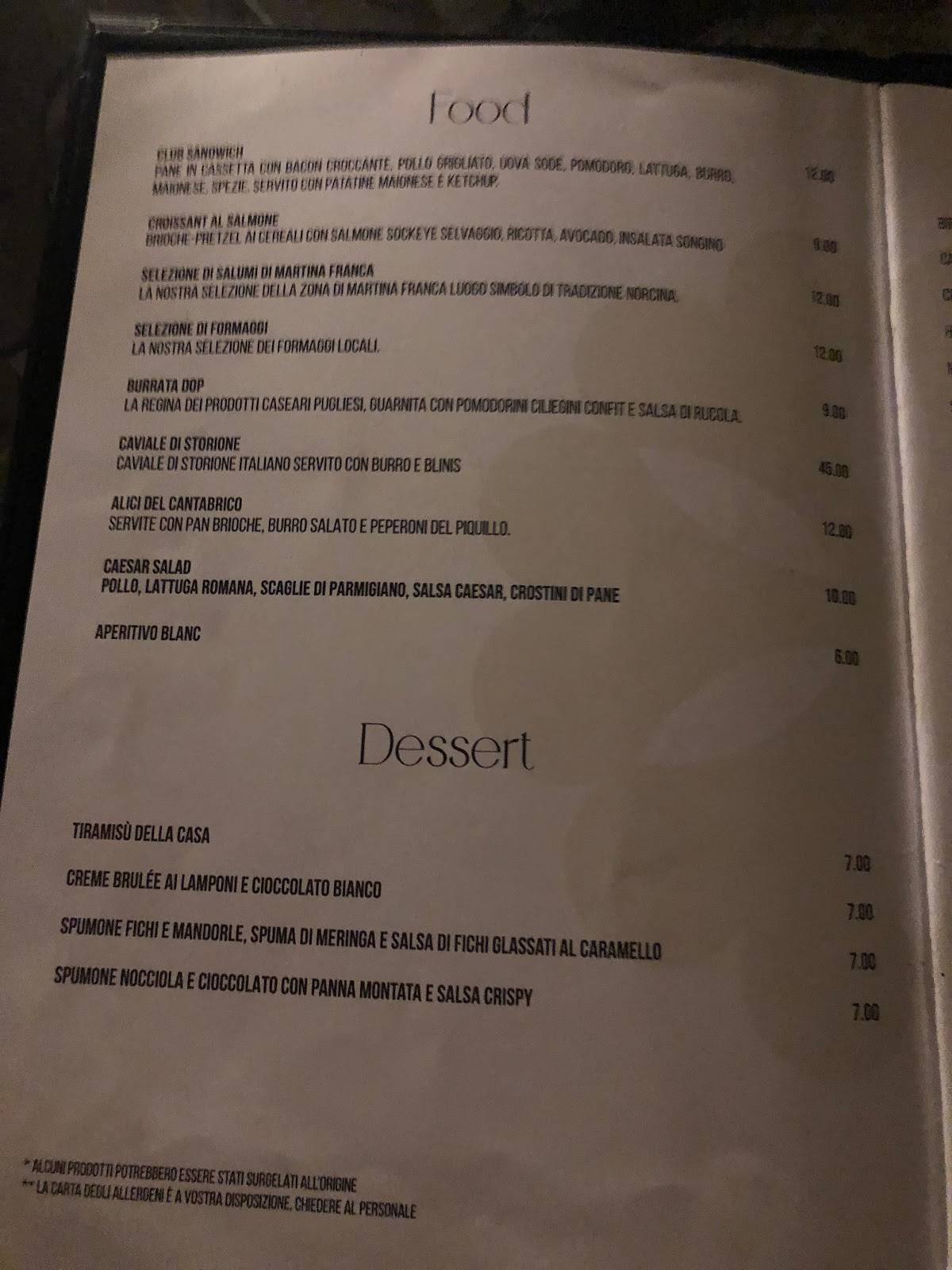 Menu di Blanc 