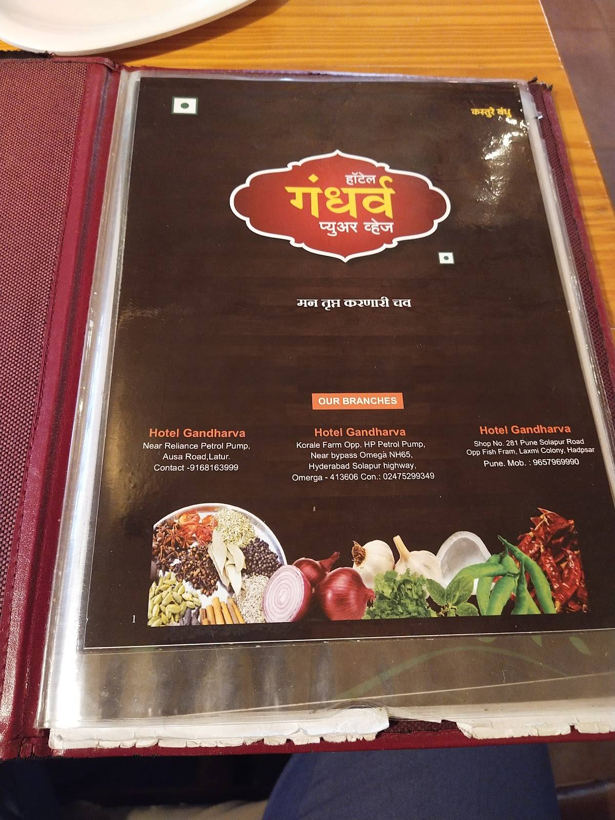 Gandharva Garden Pure Veg menu