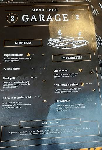 Menu di Garage 22 