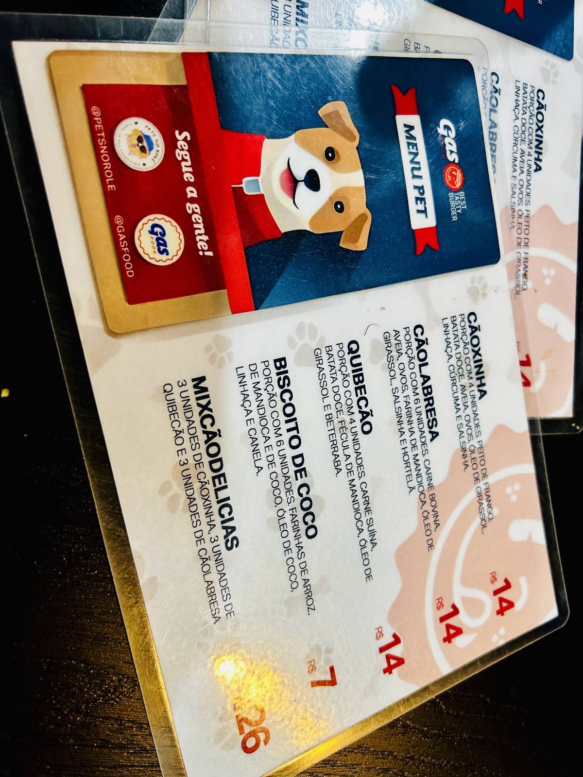Gas Food Família Fogo cardápio