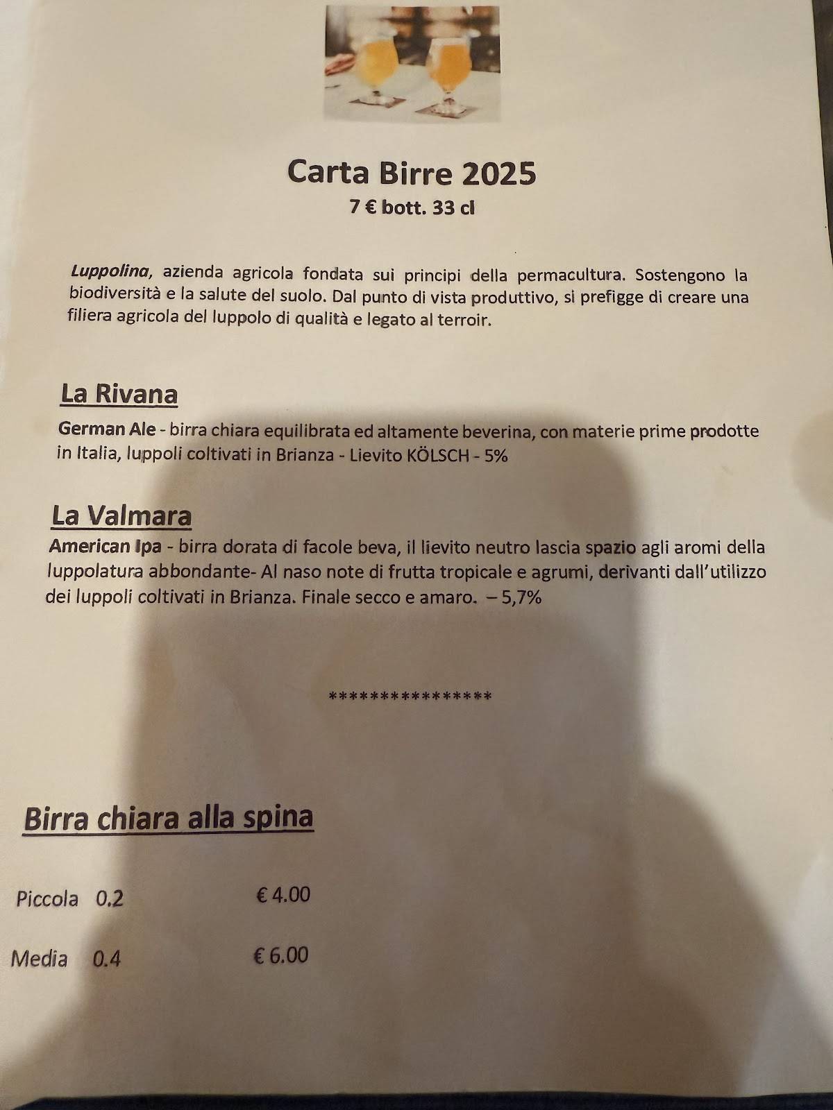 Menu di Gelateria Pasticceria Pinocchio 