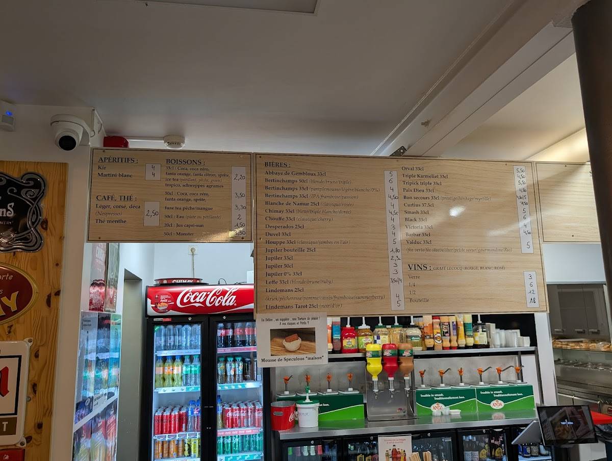Menu de Top Frites Gembloux