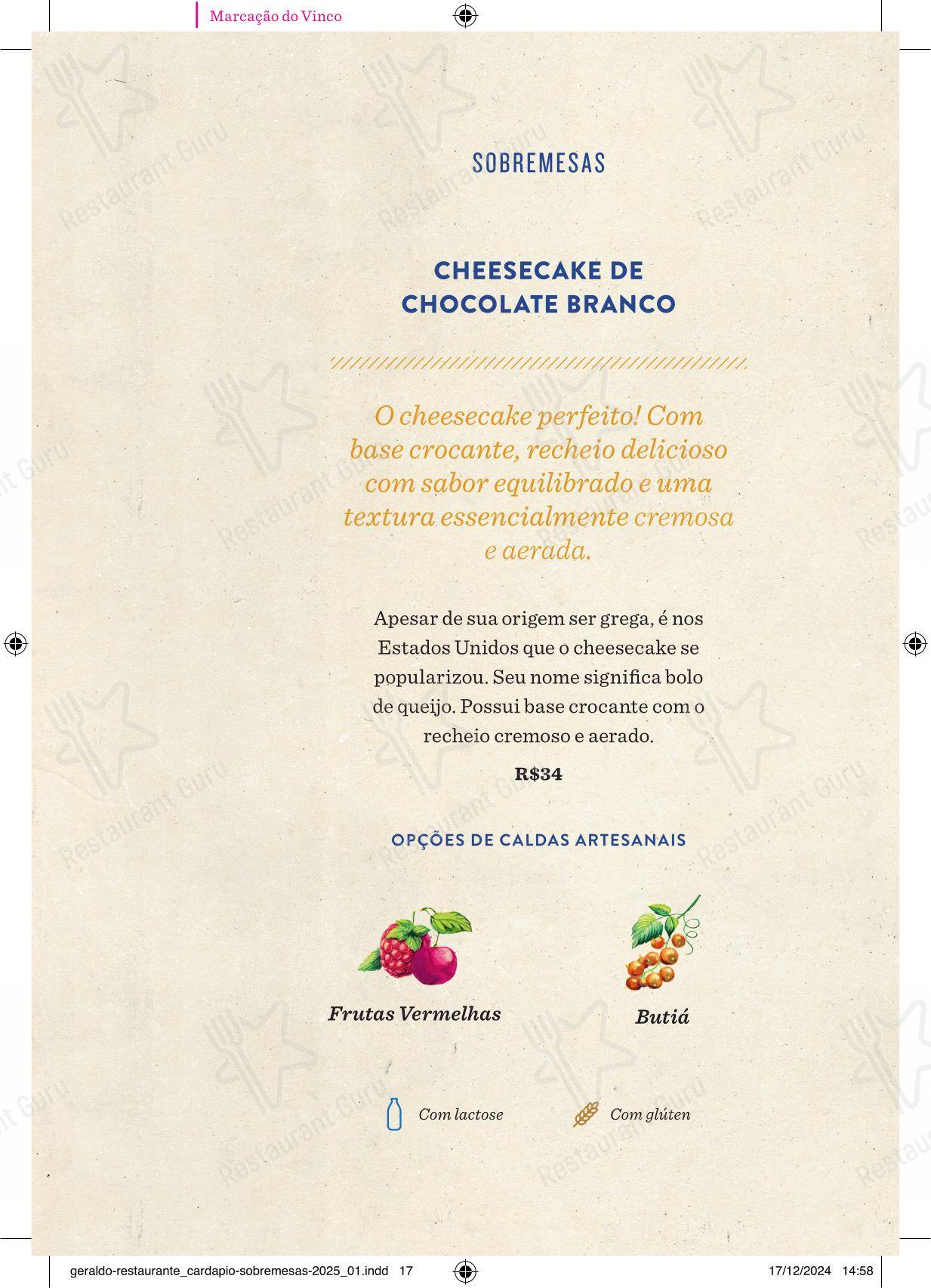 Menu para Geraldo Restaurante restaurante