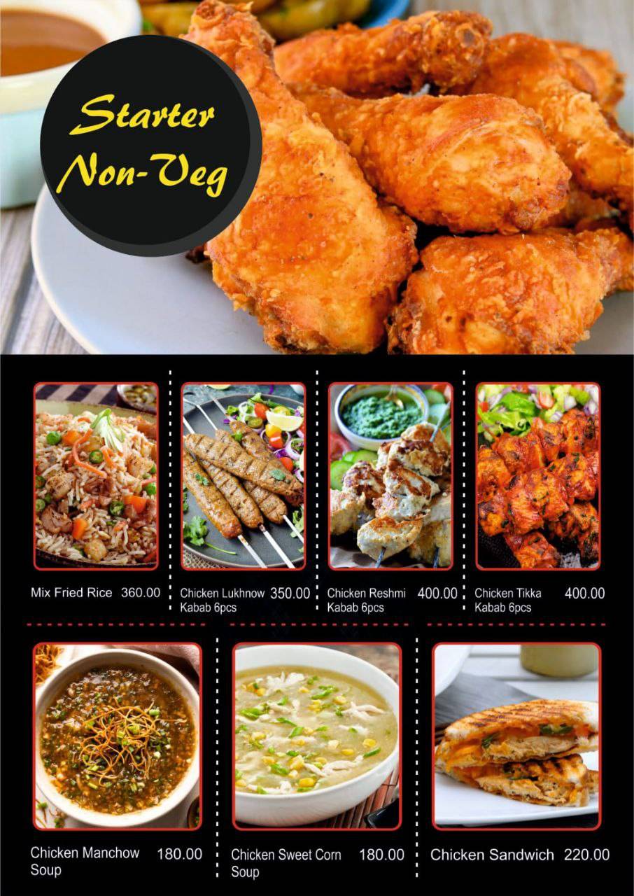 Ghalib Bar menu