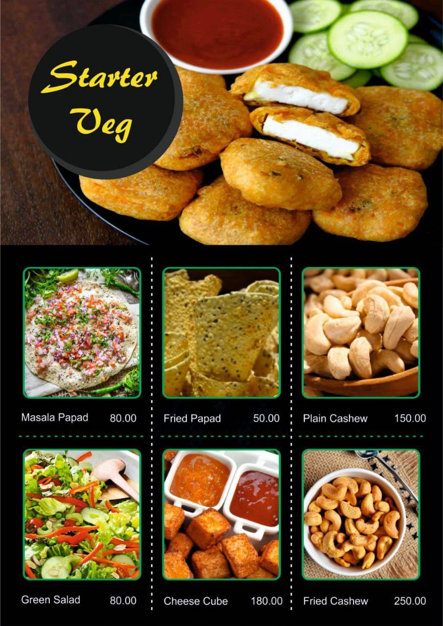 Ghalib Bar menu