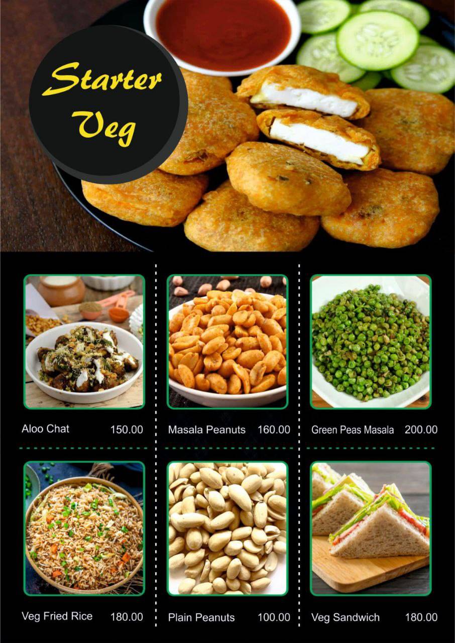 Ghalib Bar menu