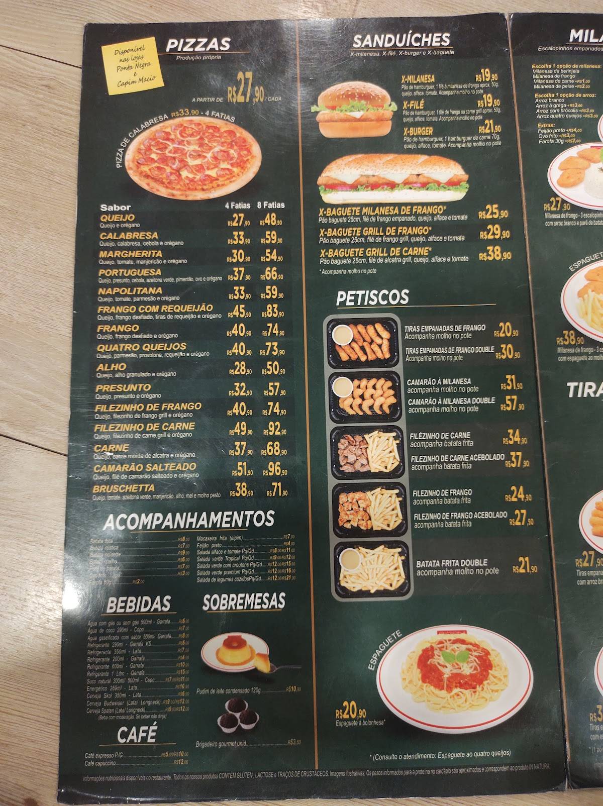 Gimioni restaurante cardápio