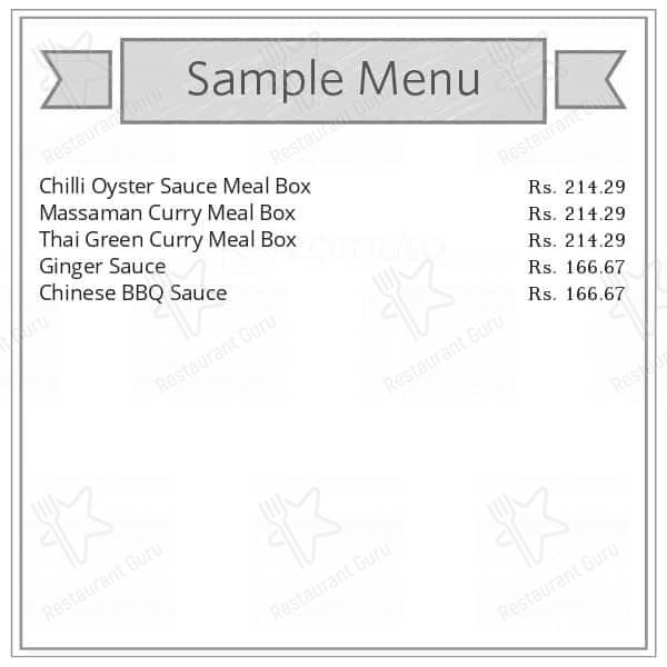 Ginger Tiger menu